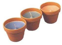 Citronella-Kerzen-Tontöpfe 3er Pack